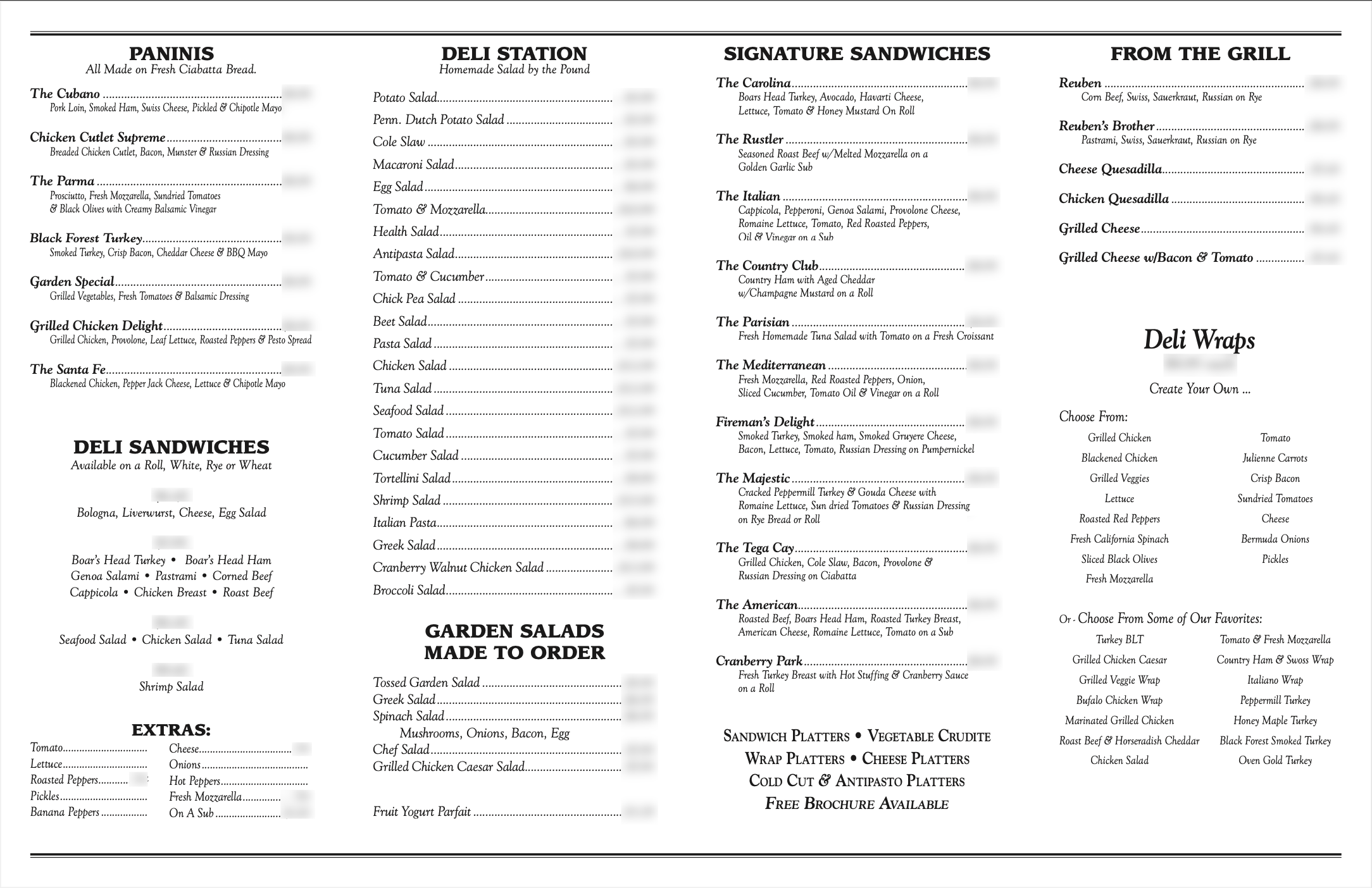 Lunch Menu